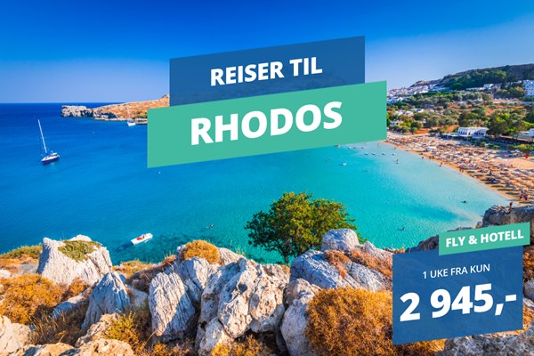 1 uke på Rhodos – Restplasser fra 2 945,-