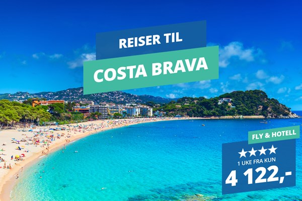 Reis billig på 4★ ferie i september til Costa Brava fra KUN 4 122,-