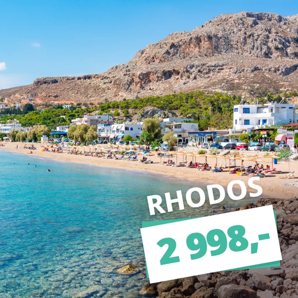 ☀️ Billig ferie! 1 uke på Rhodos i mai fra kun 2 998,-! 🏨✈️
