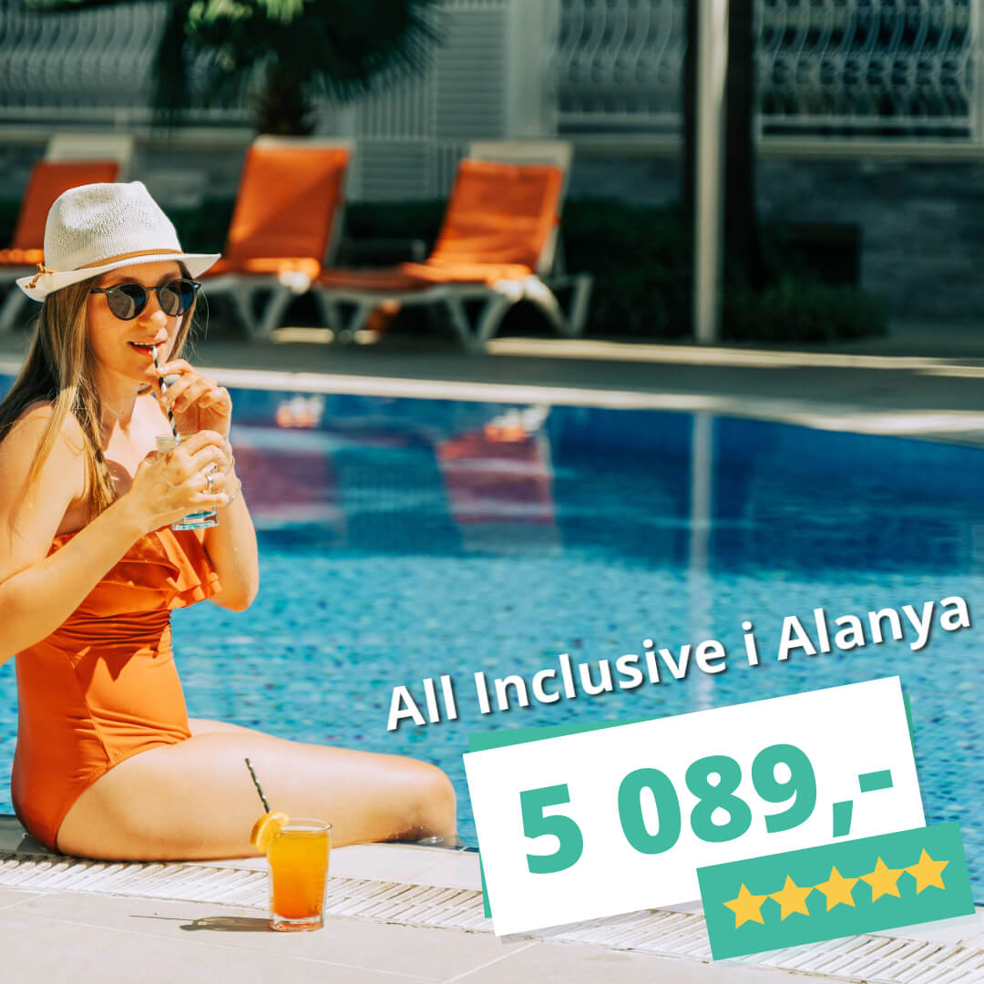 Luksus til lavpris! 🌟 Billige 5-stjerners restplasser til Alanya – 1 uke med All Inclusive fra 5 089,-