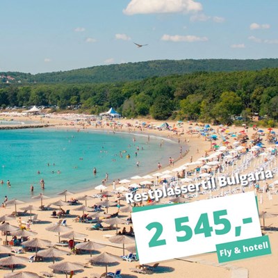 Knalltilbud på restplass: Bulgaria fra kun 2 545 kr. inkludert fly og hotell med frokost!