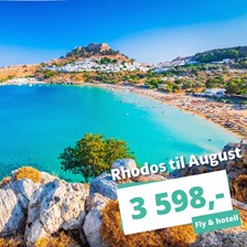 Billig ferie! 1 uke på Rhodos i august fra kun 3 598,-!