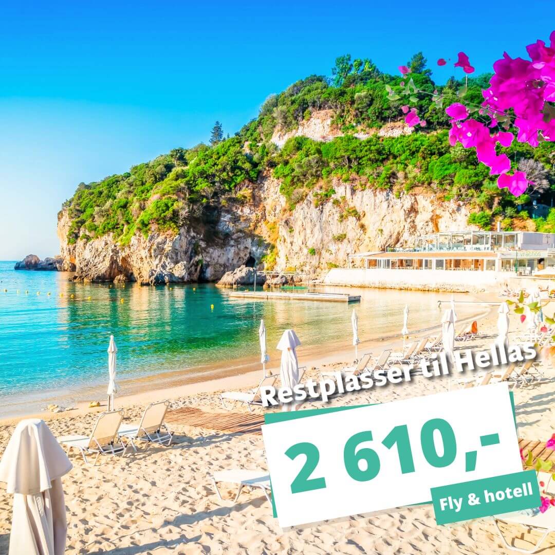 Restplasser til Hellas – 1 ukes ferie fra 2 610,-!