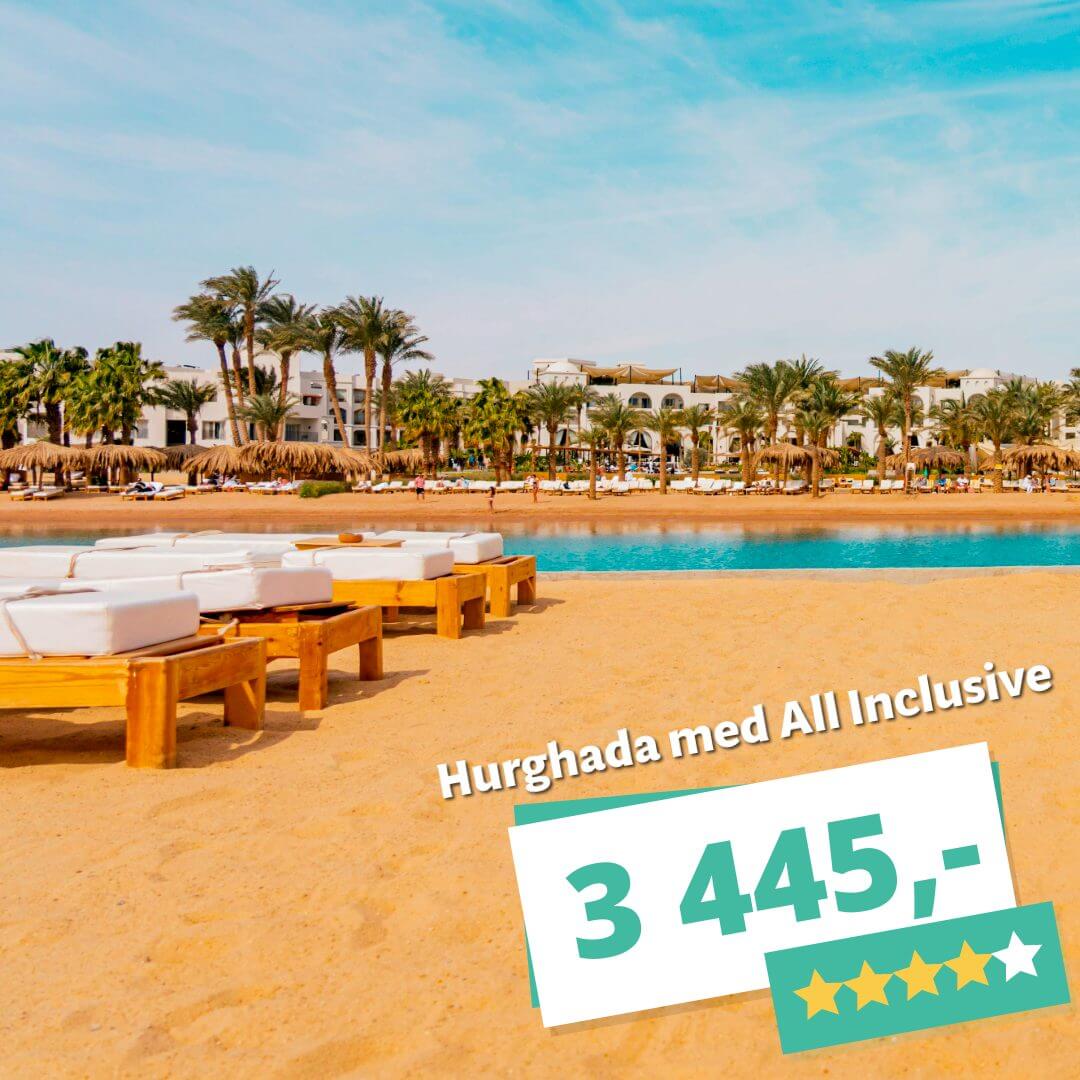 Avslutt året med en tur til varmen – 4? reiser til Hurghada med All Inclusive fra kun 3 445 kr!