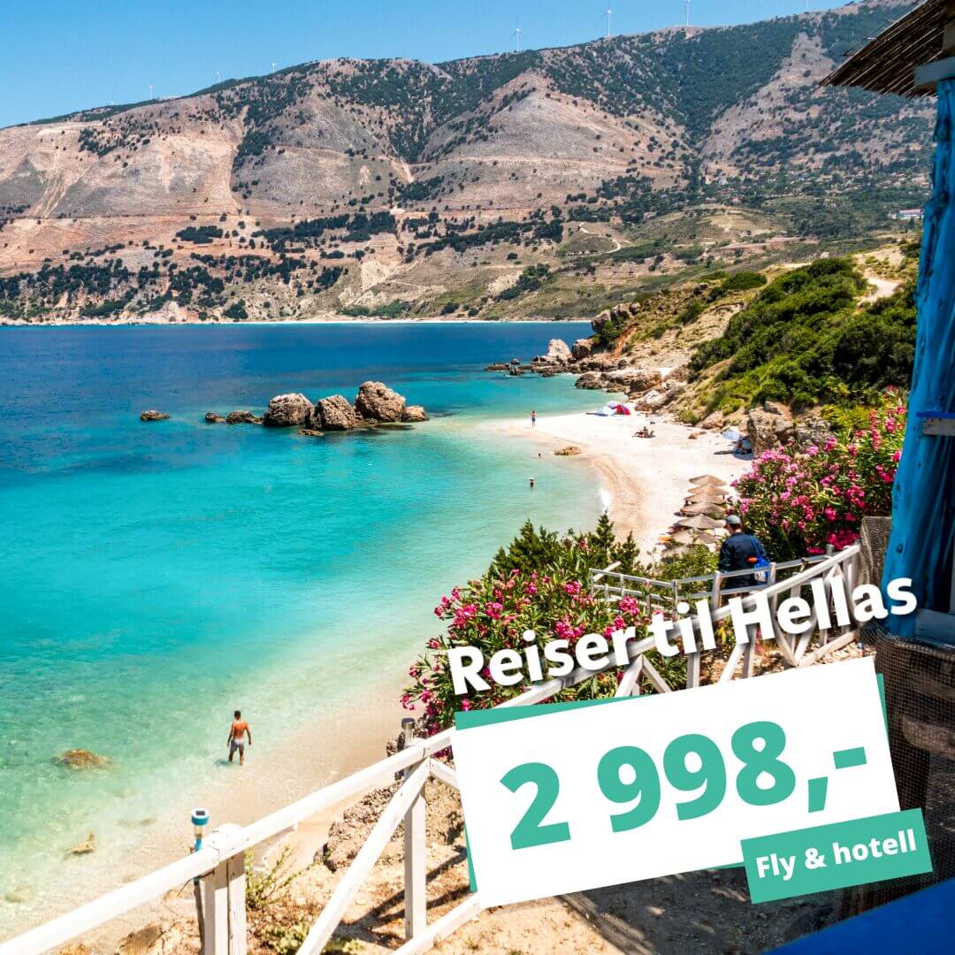 Restplasser til solfylte Hellas fra 2 998,-