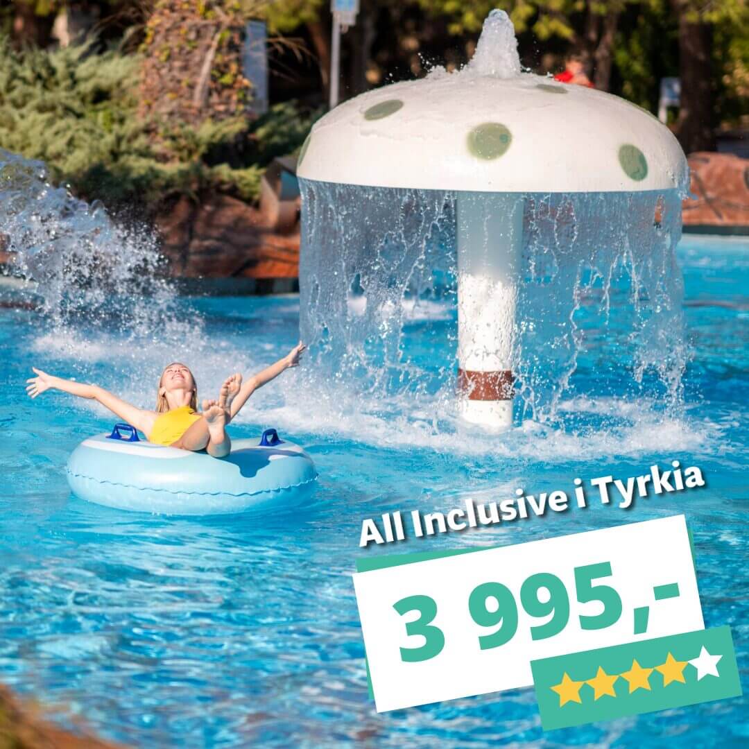 4★ restplasser til Tyrkia med All Inclusive fra 3 995,-