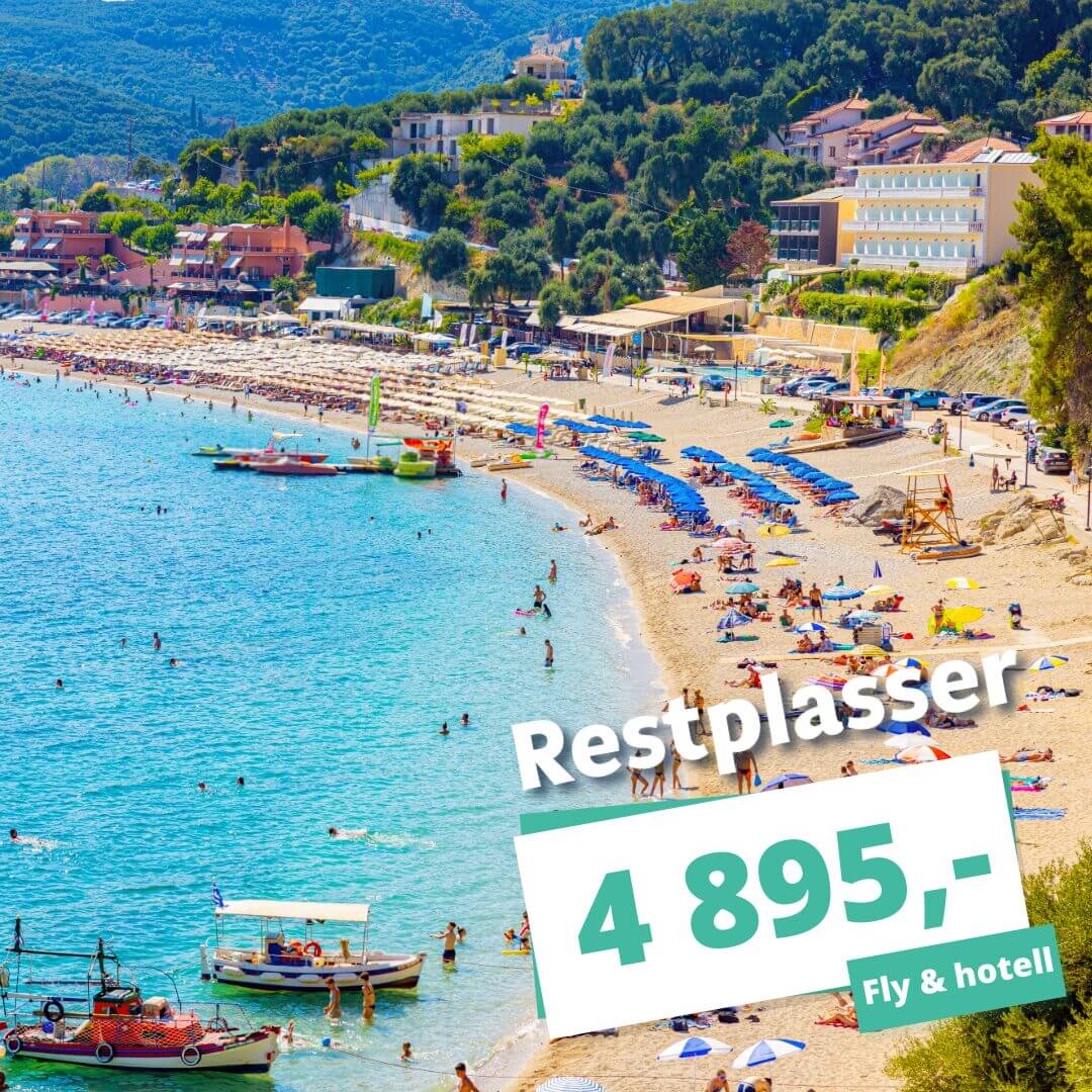 Restplasser til sydens sol fra 4 895 kr