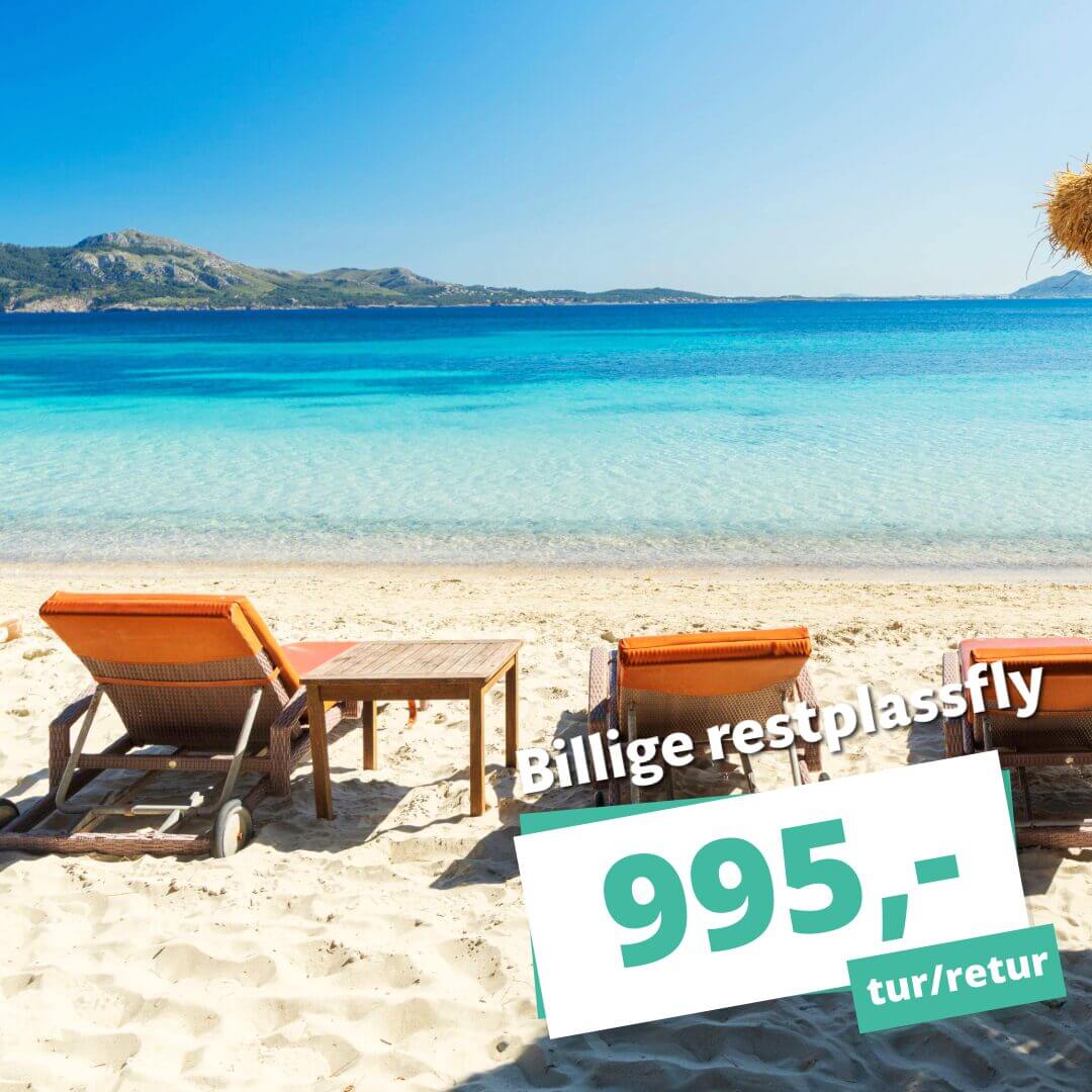 Billige restplassfly fra kun 995 kr