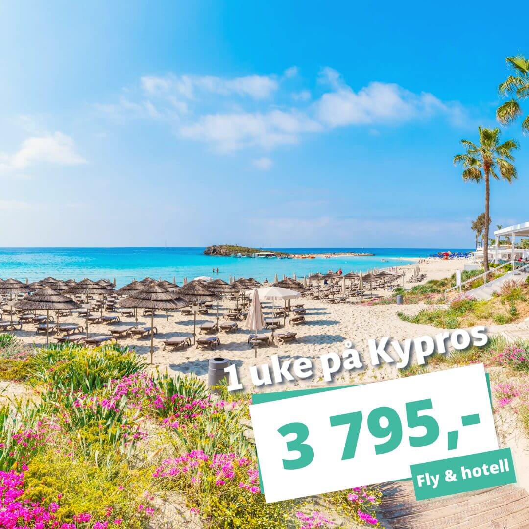 1 uke på Kypros – restplasser fra 3 795,-