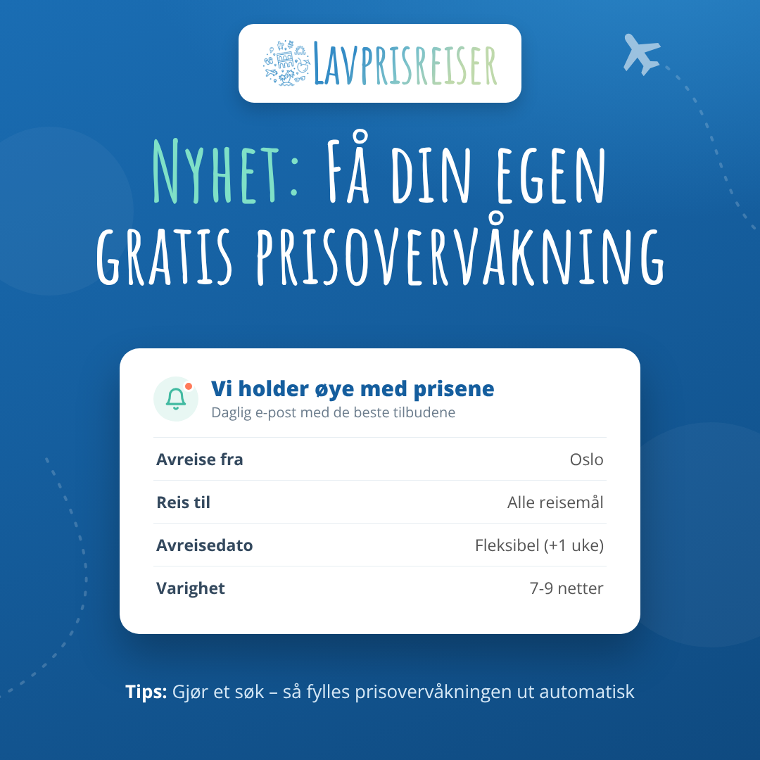 NYHET: Få din egen gratis prisovervåkning